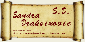 Sandra Draksimović vizit kartica